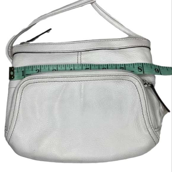 Tignanello Silver Pebble Leather Crossbody Bag - Picture 6 of 6